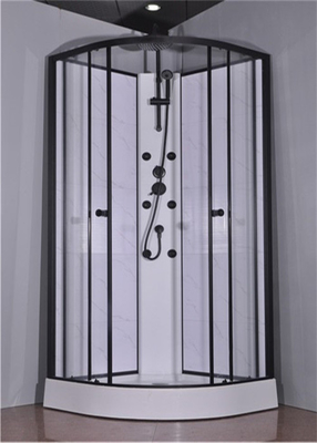 Kabin Shower Kamar Mandi , Unit Shower 850 X 850 X 2250 mm Aluminium hitam